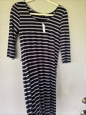 Banana Republic blue and white stripes dress NWT
